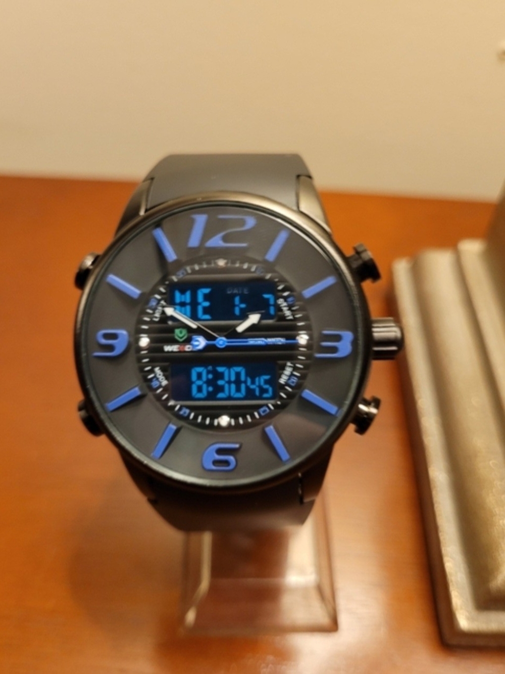 Brand New Blue Weide Sport Analog-Digital Dual Time Men's Watch